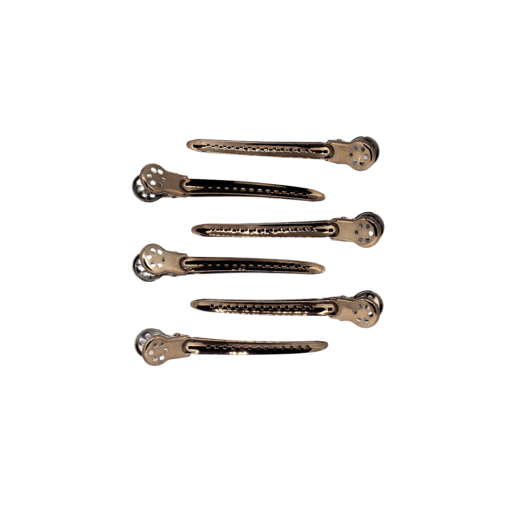 Aluminium Hair Clips x6