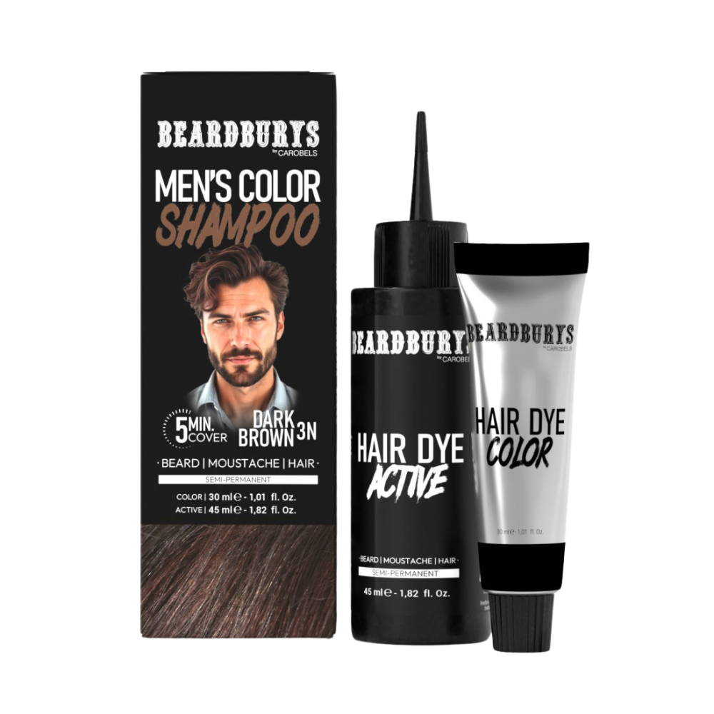 Parta- ja hiusväri tummanruskea