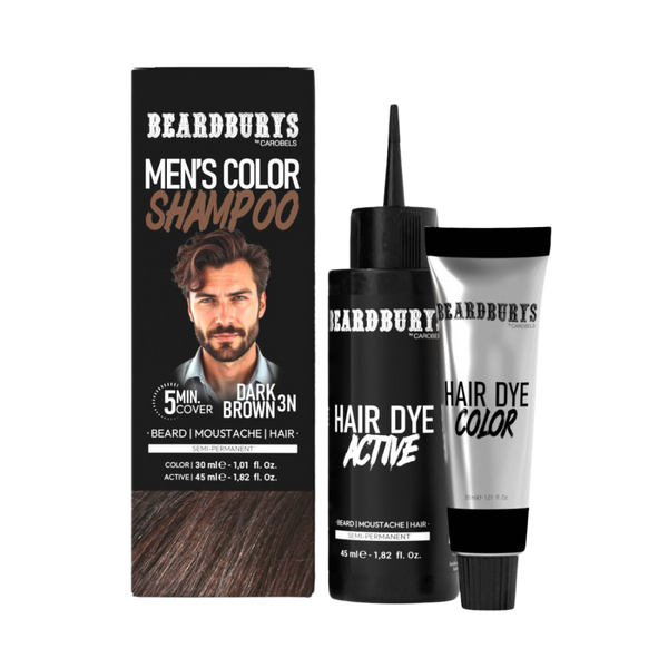 Parta- ja hiusväri tummanruskea