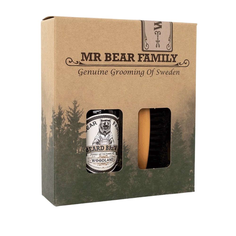 Beard Oil & Brush Woodland Kit