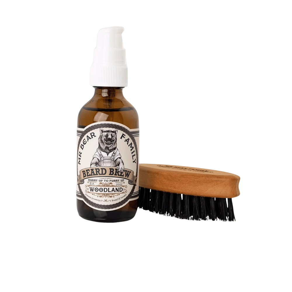 Beard Oil & Brush Woodland Kit